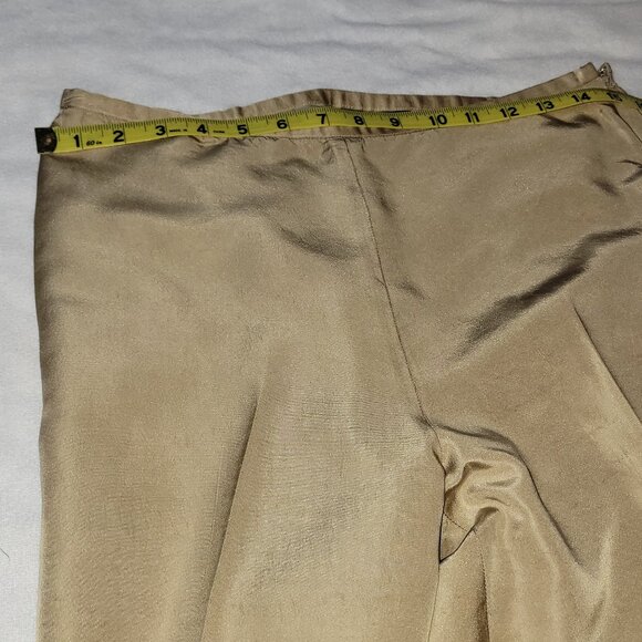 Ann Taylor 100% Silk Gold Pants - Picture 8 of 8